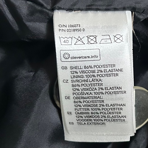 H&M Women's Pea Coat Jacket 12 Taupe Beige Casual Double Breast Button High Neck - Picture 8 of 14